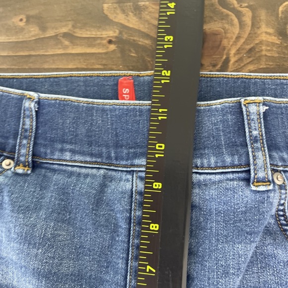 Spanx Pull On Straight Leg Jeans Womens Size XL Medium Wash Stretch Minimalist - Picture 7 of 11